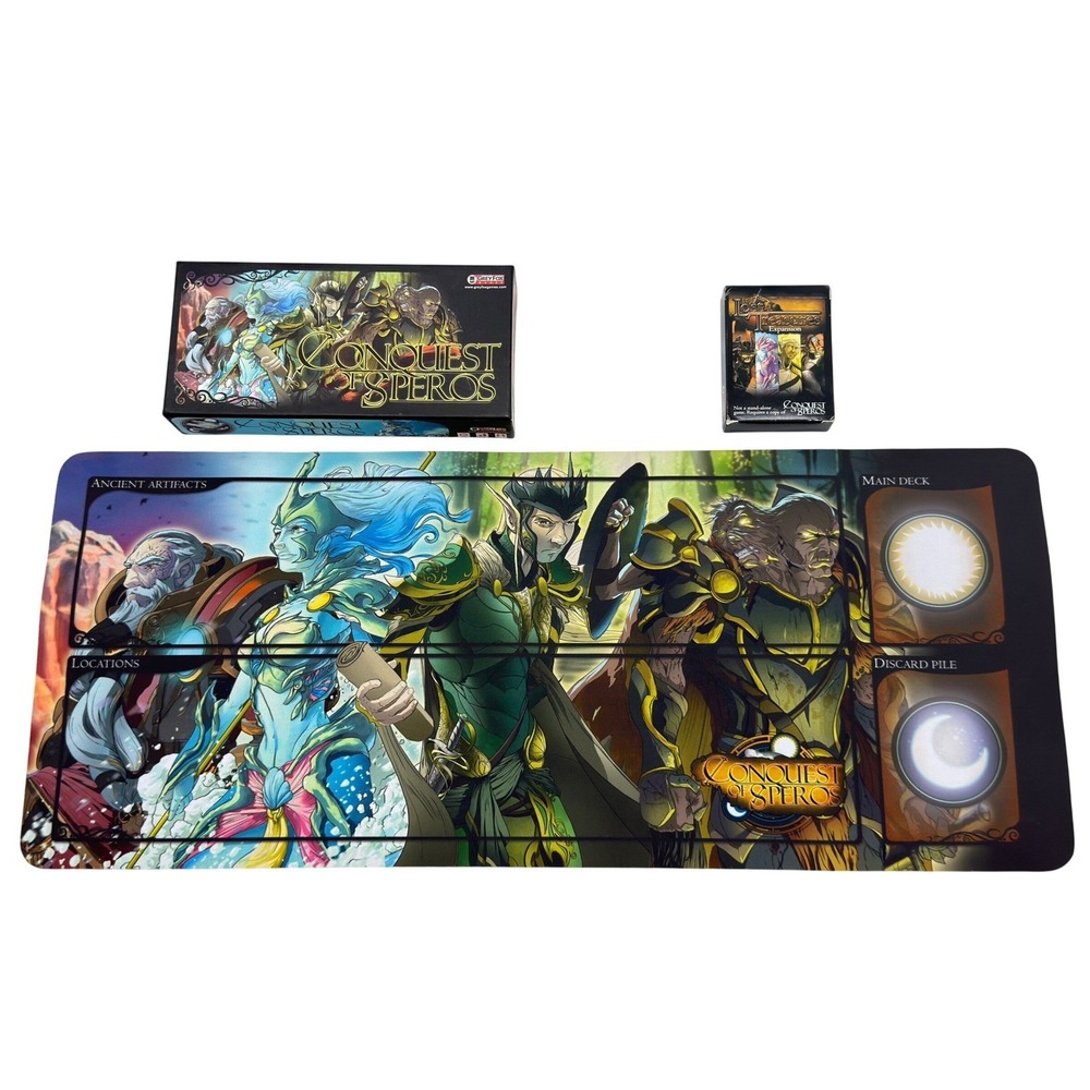 Grey Fox Game Conquest of Speros Board Game Lost Treasures Expansion Playmat Set